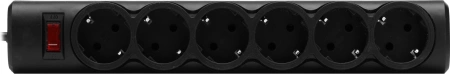 Сетевой фильтр Defender DFS 155 5м (6 розеток) черный (коробка)
