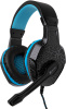 Наушники с микрофоном Оклик HS-L400G ZEUS черный/синий 2.2м мониторные оголовье (359480)