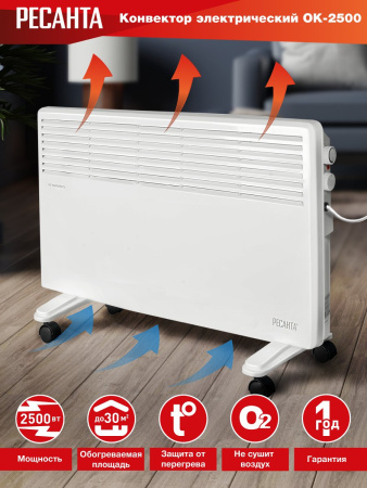 Конвектор Ресанта ОК-2500 2500Вт белый