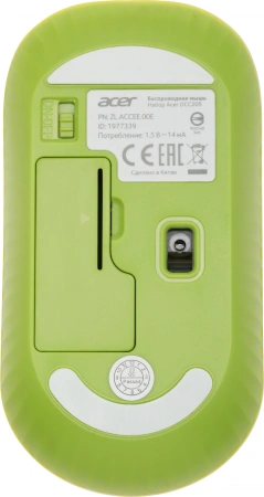 Клавиатура + мышь Acer OCC205 клав:зеленый/желтый мышь:зеленый/желтый USB беспроводная slim Multimedia (ZL.ACCEE.00E)