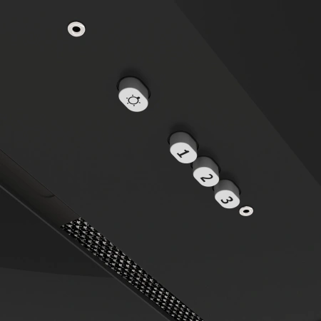 Вытяжка встраиваемая Elikor Cube 60П-1000 черный управление: кнопочное