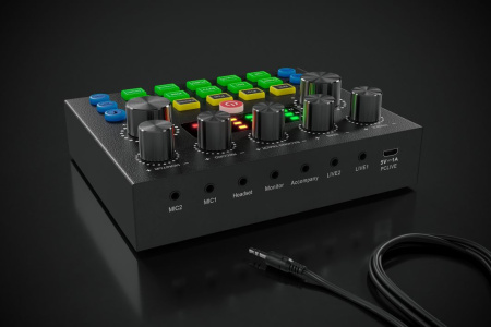 Микрофон проводной Оклик SM-600G 2.5м черный