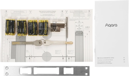 Умный замок Aqara A100 Zigbee врезной разбл.отпеч.паль. черный (ZNMS02ES)