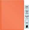 Папка панорама на 4-х кольцах Бюрократ Double Neon DNE0740/4ROR A4 пластик 0.7мм кор.40мм карм.на лиц.стор. оранжевый