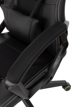 Кресло игровое Zombie Arena черный эко.кожа/ткань крестов. пластик