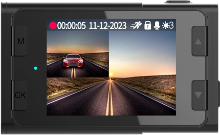 Видеорегистратор Playme Force dual черный 1920x1080 1080p 140гр. MSTAR 8339