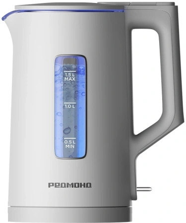 Чайник электрический Редмонд KG255 1.5л. 1500Вт белый корпус: пластик/стекло