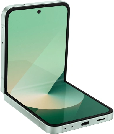 Смартфон Samsung SM-F741B Galaxy Z Flip 6 256Gb 12Gb мятный раскладной 3G 4G 1Sim 6.7" 1080x2640 Android 14 50Mpix 802.11 a/b/g/n/ac/ax NFC GPS GSM900/1800 GSM1900 TouchSc Protect