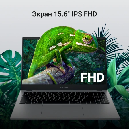 Ноутбук Digma EVE C5802 N100/8Gb/SSD256Gb/15.6"/IPS/FHD/W11Pro/silver/5900mAh