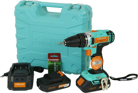 Дрель-шуруповерт Sturm! CD3620 аккум. патрон:быстрозажимной (кейс в комплекте)