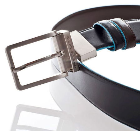 Ремень мужской Piquadro Blue Square CU2619B2/NMO черный/коричневый натур.кожа