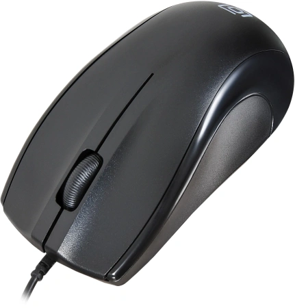 Мышь Оклик 185M черный оптическая (1200dpi) USB (3but)