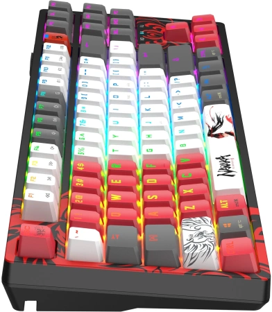 Клавиатура A4Tech Bloody WS87 Naraka механическая черный/красный USB беспроводная BT/Radio Multimedia for gamer LED (WS87)