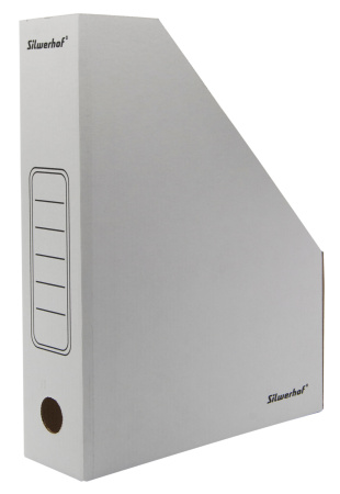 Лоток вертикальный Silwerhof ЛВ-75БЕЛЫЙ микрогофрокартон корешок 75мм A4 325x250x75мм белый