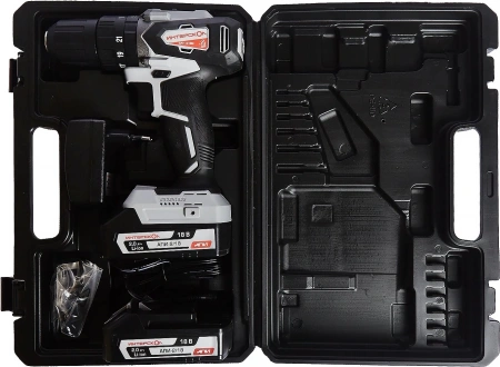 Дрель-шуруповерт Интерскол ДАУ-13/18В (без АКБ и ЗУ) аккум. патрон:быстрозажимной (кейс в комплекте)