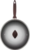 Сковорода ВОК (WOK) Rondell Tierno RDA-1581 круглая 28см покрытие: Xylan Plus ручка несъемная (с крышкой) черный