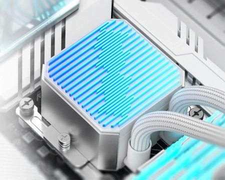 Система водяного охлаждения ID-Cooling DX240 Max Soc-AM5/AM4/1200/1700/1851 белый 4-pin 32.5dB Al+Cu 300W Ret (DX240 MAX WHITE)