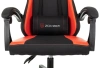 Кресло игровое Zombie Rudger черный/красный ткань/эко.кожа с подголов. крестов. пластик