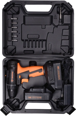 Дрель-шуруповерт Вихрь ДА-18Л-2К/Б аккум. патрон:быстрозажимной (кейс в комплекте) (72/14/22)