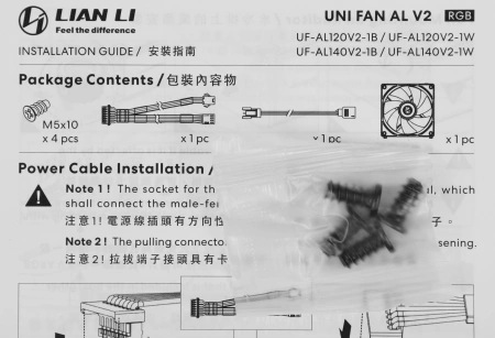 Вентилятор Lian-Li Uni Fan ALV2 140 Single 140x140x25 4-pin 26.8dB LED Ret