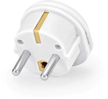 Адаптер-переходник Buro BU-PA01-W (1 розетка) белый (пакет ПЭ)