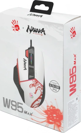 Мышь A4Tech Bloody W95 Max Naraka белый/рисунок оптическая 12000dpi USB 6but
