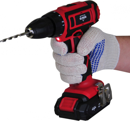 Дрель-шуруповерт Elitech ДА 162СЛ аккум. патрон:быстрозажимной (кейс в комплекте) (E2201.016.01)