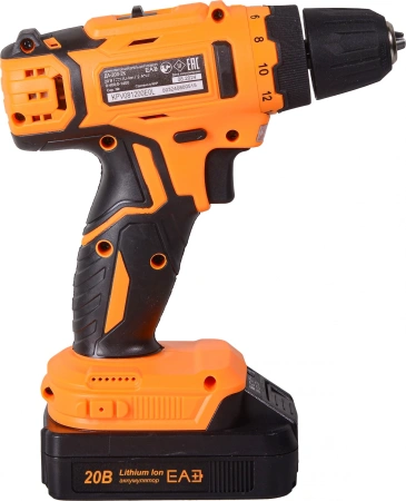 Дрель-шуруповерт Вихрь ДА-20Л-2К аккум. патрон:быстрозажимной (кейс в комплекте) (72/14/21)