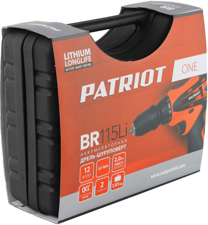 Дрель-шуруповерт Patriot THE ONE BR 115Li аккум. патрон:QCC (кейс в комплекте) (180201115)