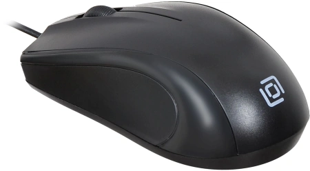 Мышь Оклик 185M черный оптическая (1200dpi) USB (3but)