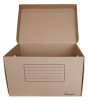 Короб архивный откидная крышка Silwerhof ОК-18 микрогофрокартон 480x325x295мм коричневый