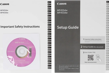 МФУ лазерный Canon i-Sensys MF455dw (5161C006) A4 Duplex WiFi белый/черный