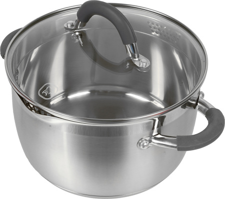 Кастрюля Rondell Flamme RDS-024 3.2л. d=20см (с крышкой) стальной