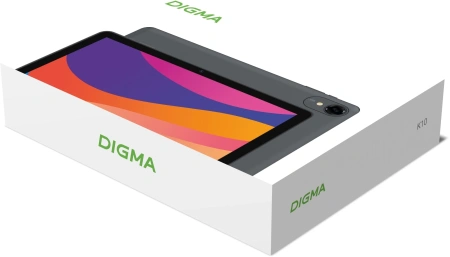 Планшет Digma K10 T606 (1.6) 8C RAM4Gb ROM64Gb 10.1" IPS 1280x800 4G 2Sim Android 14 серый 5Mpix 2Mpix BT WiFi microSD 1Tb 5000mAh