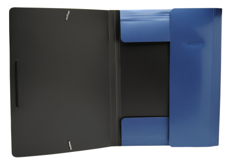 Папка на резинке Silwerhof Perlen 311918-74 A4 песок полипропилен 0.6мм синий металлик