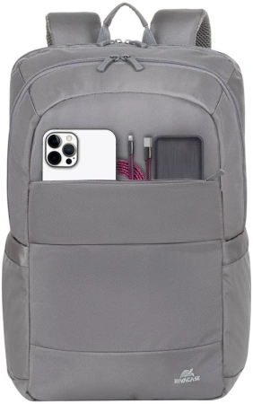 Рюкзак для ноутбука 17.3" Riva 8267 серый полиэстер
