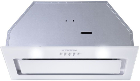 Вытяжка встраиваемая Maunfeld TRAPEZE 601GG белый управление: кнопочное (1 мотор)