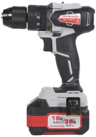 Дрель-шуруповерт Интерскол ДАУ-13/36В 50 аккум. патрон:быстрозажимной (кейс в комплекте) (850.2.2.70)