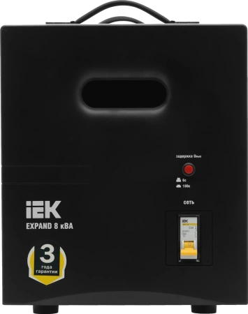 Стабилизатор напряжения IEK Expand 8кВА однофазный черный (IVS21-1-008-11)
