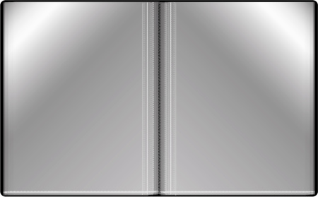 Папка с 80 прозр.вклад. Бюрократ -BPV80BLCK A4 пластик 0.8мм торц.карм с бум. встав черный