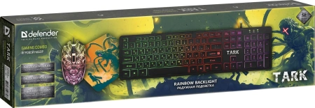Клавиатура + мышь Defender Tark C-779 клав:черный мышь:черный USB LED (52779)