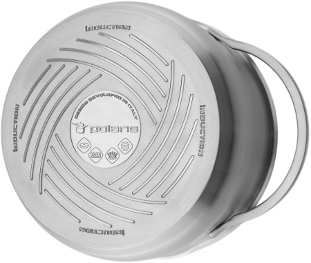 Кастрюля Polaris Solid-20C 3.5л. d=20см (с крышкой) серебристый (15132)