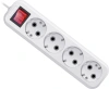 Сетевой удлинитель Defender L340 3м (4 розетки) белый (пакет ПЭ)