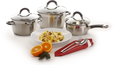 Кастрюля Rondell Flamme RDS-023 2.3л. d=18см (с крышкой) стальной