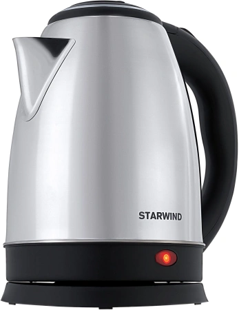 Чайник Starwind SKS1771 1.8л. 1700Вт серебристый/черный (металл/пластик)