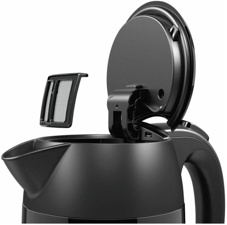 Чайник электрический Bosch TWK3P 1.7л. 2400Вт черный корпус: металл (TWK3P423)