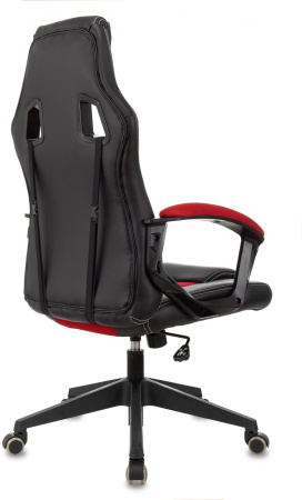 Кресло игровое Zombie Arena черный/красный эко.кожа/ткань крестов. пластик