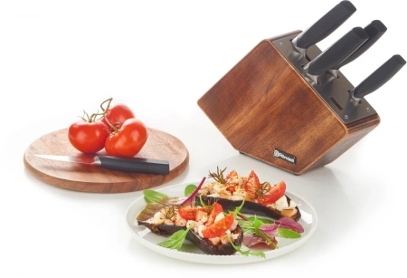 Набор ножей кухон. Rondell RD-482 компл.:6предм. с подставкой коричневый подар.коробка