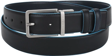 Ремень мужской Piquadro Blue Square CU2619B2/NBLU2 черный/синий натур.кожа