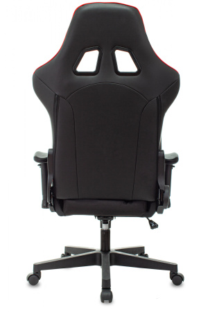 Кресло игровое Zombie Thunder 1 черный/красный ткань/эко.кожа с подголов. крестов. пластик